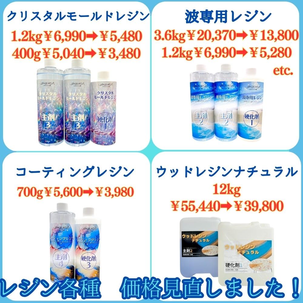 Amazon | ＼お徳用／ エポキシアート 波 専用 エポキシレジン 3.6kg